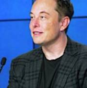 Elon Musk At Nasa Press Conference. Poster